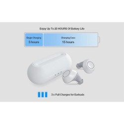 JABEES BNA2 TRUE WIRELESS EARBUDS WHITE