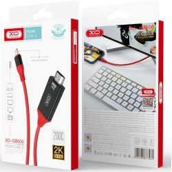 XO GB006 ΚΑΛΩΔΙΟ LIGHTING TO HDMI+USB 2K 60HZ 2M