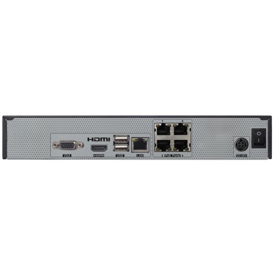 TVT 3104-4P H.265 4CH ΚΑΤΑΓΡΑΦΙΚΟ NVR 1 HDD SLOT POE