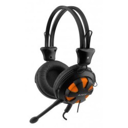 ΑΚΟΥΣΤΙΚΑ HEADSET A4Tech HS-28-3 ΕΝΣΥΡΜΑΤΑ ΜΑΥΡΟ-ΠΟΡΤΟΚΑΛΙ