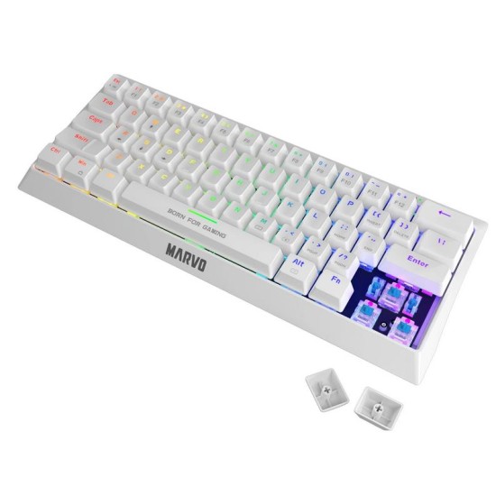 MARVO KG962 GAMING RGB ΜΗΧΑΝΙΚΟ ΠΛΗΚΤΡΟΛΟΓΙΟ ΛΕΥΚΟ