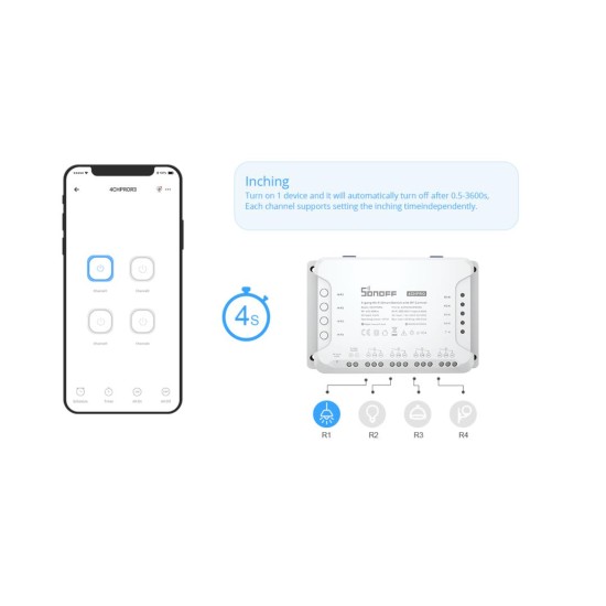 SONOFF 4CHR3 - 4-GANG WIFI SMART SWITCH