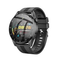 HOCO Y9 SMART WATCH ΣΤΡΟΓΓΥΛΟ CALL FUNCTION ΜΑΥΡΟ