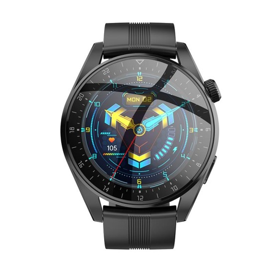 HOCO Y9 SMART WATCH ΣΤΡΟΓΓΥΛΟ CALL FUNCTION ΜΑΥΡΟ