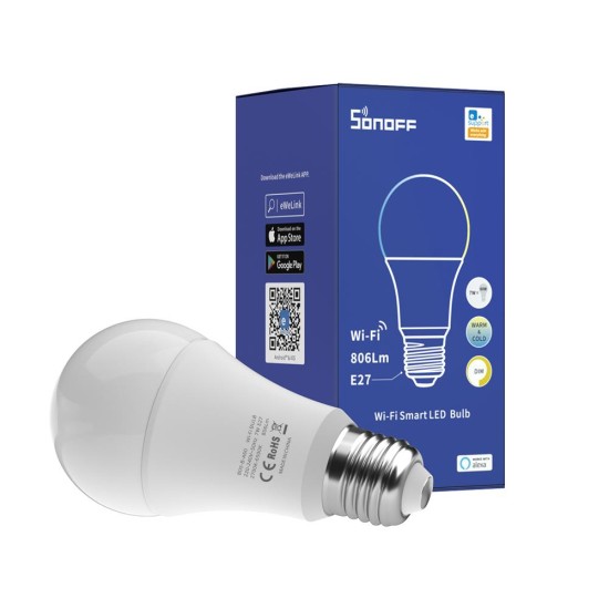 SONOFF SMART ΛΑΜΠΑ LED B02-BL-A60 WIFI 9W 806LM E27