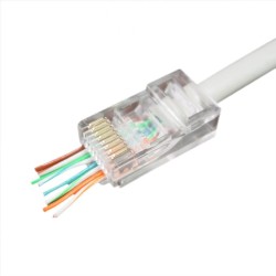 ΑΚΡΟΔΕΚΤΗΣ CABLEXPERT LC-PTU-01/50 RJ45 LAN UTP CAT5E PASS THROUGH ΣΑΚΟΥΛΑΚΙ 50 ΤΕΜΑΧΙΩΝ