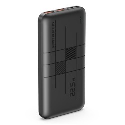 XO PR187 POWERBANK 10000mAh QC22.5 + PD20W ΜΑΥΡΟ