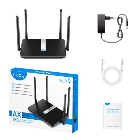 CUDY X6 AX1800 GIGABIT MESH ROUTER WIFI 6