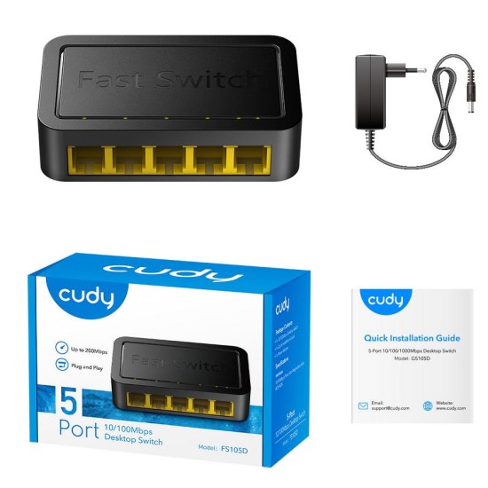 CUDY FS105D 5-PORT 10/100 MBPS DESKTOP SWITCH