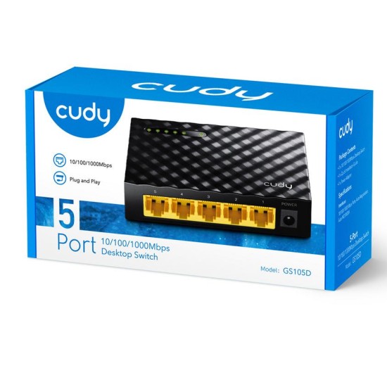 CUDY GS105D 5-PORT GIGABIT DESKTOP SWITCH