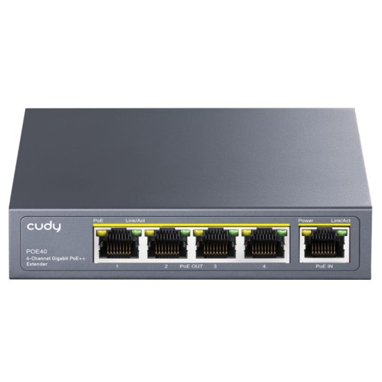 CUDY POE40 4 CHANNEL GIGABIT POE ++ EXTENDER