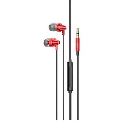 HOCO M90 ΑΚΟΥΣΤΙΚΑ DELIGHT WIRE-CONTROLLED AURORA RED 3.5MM