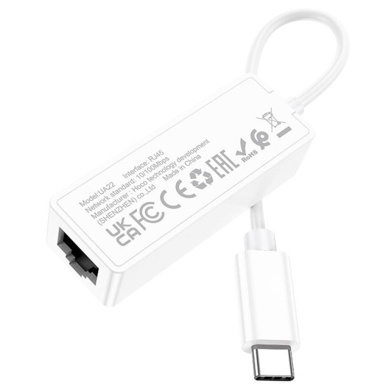 HOCO UA22 ACQUIRE TYPE-C TO ETHERNET ADAPTER(100 MBPS)