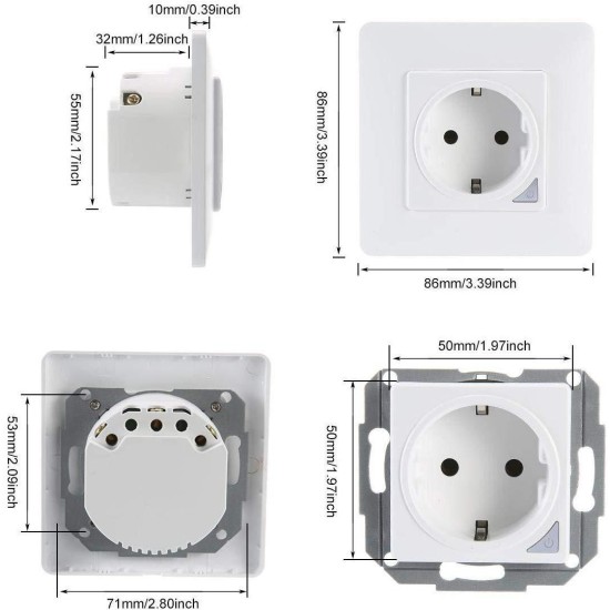 COOLSEER COL-WSP02WE ΕΞΥΠΝΗ ΠΡΙΖΑ ΤΟΙΧΟΥ ΣΟΥΚΟ 16A WIFI