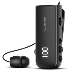 FIRO H16J BUSINESS BLUETOOTH RETRACTABLE EARPHONE ΜΕ ΟΘΟΝΗ ΜΑΥΡΟ