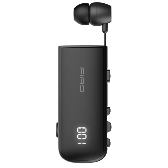 FIRO H16J BUSINESS BLUETOOTH RETRACTABLE EARPHONE ΜΕ ΟΘΟΝΗ ΜΑΥΡΟ