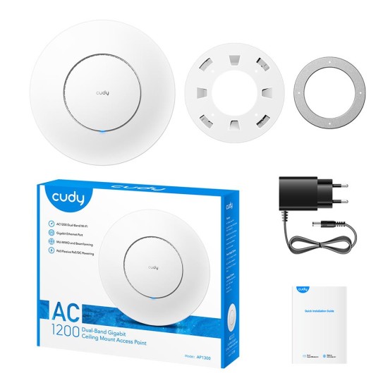 CUDY AP1300 DUAL BAND WIFI ACCESS POINT ΟΡΟΦΗΣ BEAMFORMING MIMO POE