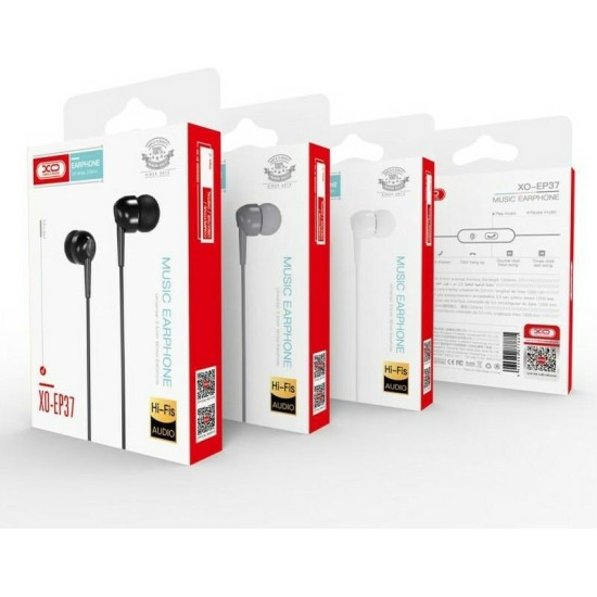XO EP37 ΑΚΟΥΣΤΙΚΑ HANDSFREE 115M  ΛΕΥΚΟ