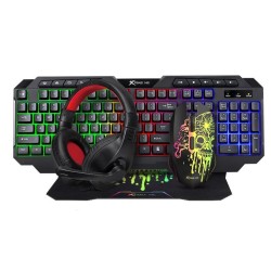 XTRIKE-ME CM-415 ΕΝΣΥΡΜΑΤΟ SET GAMING ΠΛΗΚΤΡΟΛΟΓΙΟ + ΠΟΝΤΙΚΙ + HEADSET + MOUSEPAD