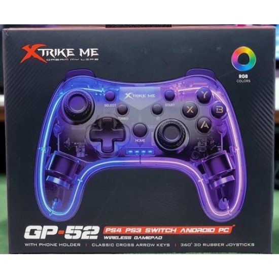 XTRIKE GP-52 GAMING PAD ΔΙΑΦΑΝΟ ΜΕ LED PS4 IOS ANDROID PC