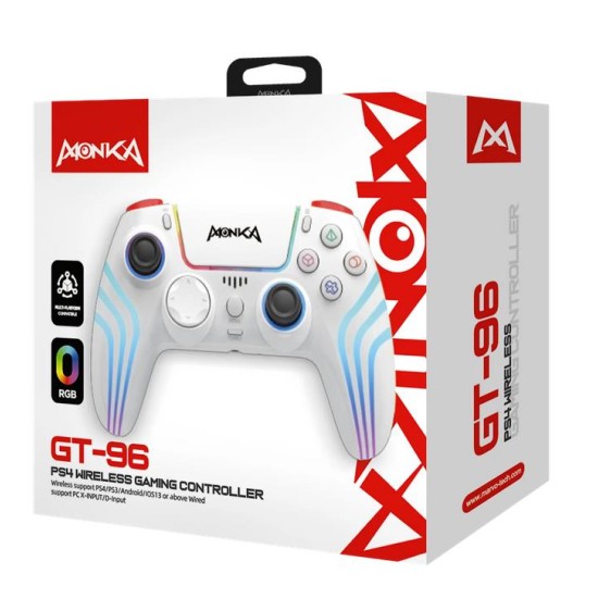 MARVO MONKA CONTRA GT96 ΑΣΥΡΜΑΤΟ GAMING PAD ΜΕ LED BLUETOOTH PS4/IOS/WINDOWS/ANDROID