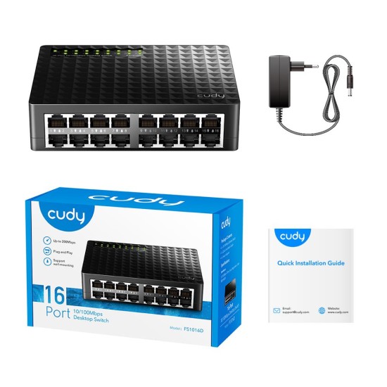 CUDY FS1016D 16-PORT 10/100 MBPS DESKTOP SWITCH