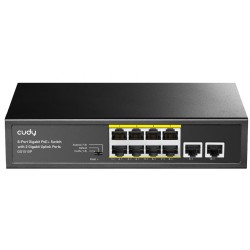 CUDY GS1010P 8 PORT + 2 UPLINK GIGABIT POE+ SWITCH 120W