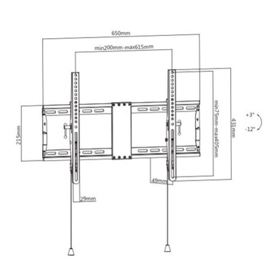 GEMBIRD WM-80T-01 ΒΑΣΗ ΤΗΛΕΟΡΑΣΗΣ 37-80