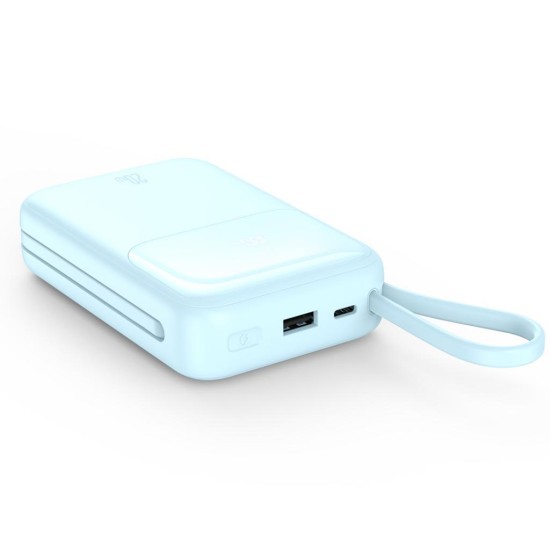 XO PR234 POWERBANK 22.5W+PD20W ME ΟΘΟΝΗ ΚΑΙ ΚΑΛΩΔΙΟ LIGHTNING + TYPE-C 20000MAH ΓΑΛΑΖΙΟ