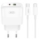 XO L137 ΦΟΡΤΙΣΤΗΣ PD20W/QC18W 1 ΘΥΡΑ USB + 1 ΘΥΡΑ PD ΜΕ ΚΑΛΩΔΙΟ TYPE-C ΛΕΥΚΟ