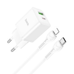 HOCO N28 FOUNDER ΦΟΡΤΙΣΤΗΣ PD20W+QC3.0 ΜΕ ΚΑΛΩΔΙΟ PD ΣΕ LIGHTNING 2 ΘΥΡΕΣ