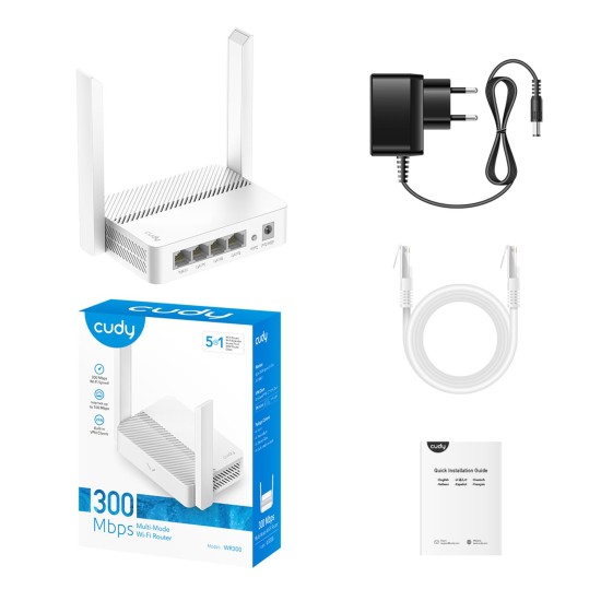 CUDY WR300 N300 WIFI ROUTER