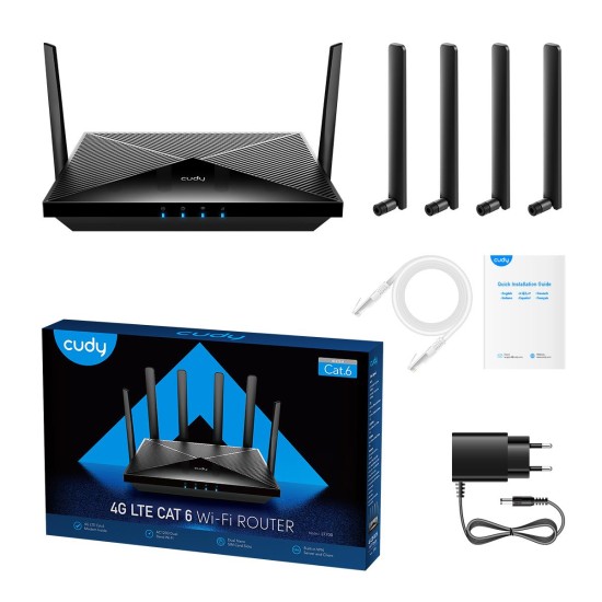 CUDY LT700 AC1200 Wi-Fi 4G LTE Cat 6 GIGABIT ROUTER MU-MIMO