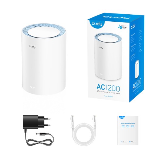 CUDY M1200 AC1200 DUAL BAND WIFI MESH SYSTEM 1 PACK