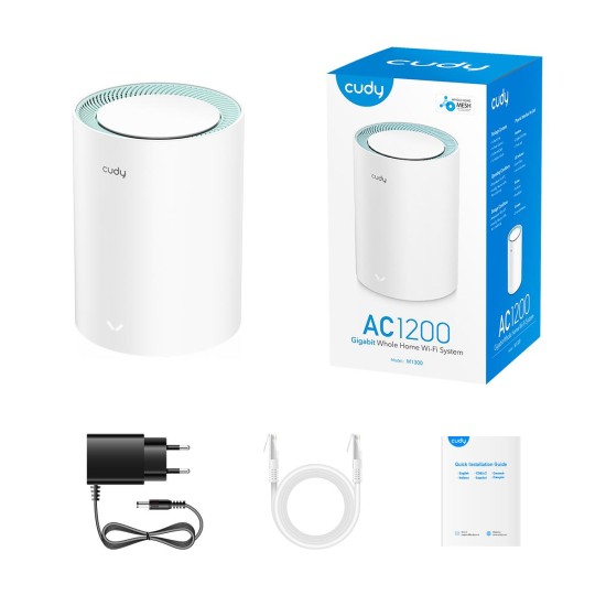 CUDY M1300 AC1200 DUAL BAND WIFI MESH SYSTEM 1 PACK