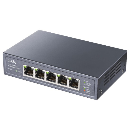 CUDY HS105 5-Port 2.5G METAL SWITCH 2.5G/1000M/100M/10M