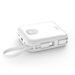 XO PR235 POWERBANK 22.5W ΜΕ ΕΝΣΩΜΑΤΩΜΕΝΟ ΚΑΛΩΔΙΟ TYPE-C ΚΑΙ LIGHTNING  ΟΘΟΝΗ 10000mAh  ΛΕΥΚΟ