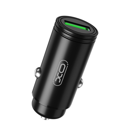 XO CC39 ΦΟΡΤΙΣΤΗΣ ΑΥΤΟΚΙΝΗΤΟΥ 18W QC3.0 ΜΕΤΑΛΛΙΚΟΣ 1 ΘΥΡΑ ΜΑΥΡΟΣ