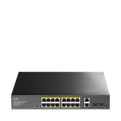 CUDY GS1018PS2 16-PORT GIGABIT PoE+ SWITCH +2 UPLINK GIGABIT PORT + 2 GIGABIT SFP PORTS200W