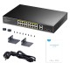 CUDY GS1018PS2 16-PORT GIGABIT PoE+ SWITCH +2 UPLINK GIGABIT PORT + 2 GIGABIT SFP PORTS200W