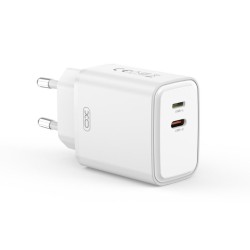 XO L145 ΦΟΡΤΙΣΤΗΣ ΜΕ ΚΑΛΩΔΙΟ LIGHTNING PD 20W USB-C + LIGHTNING  2 ΘΥΡΕΣ ΛΕΥΚΟΣ