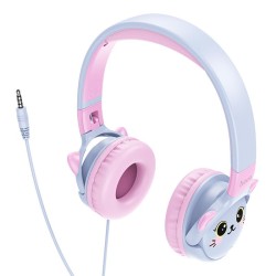 HOCO W61 VOICE WIRED HEADPHONES SKY BLUE