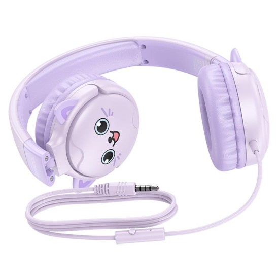 HOCO W61 VOICE WIRED HEADPHONES DREAM PURPLE