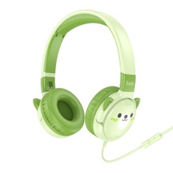 HOCO W61 VOICE WIRED HEADPHONES EMERALD GREEN