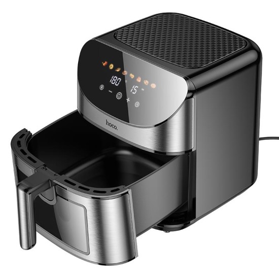 HOCO HE21 8L AIR FRYER ΜΕ ΟΘΟΝΗ ΑΦΗΣ ΚΑΙ ΠΑΡΑΘΥΡΟ 1700W 8L ΜΑΥΡΟΣ