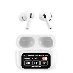 FIRO A9pro TWS BLUETOOTH EARPHONE ΜΕ ΟΘΟΝΗ ANC ΛΕΥΚΟ