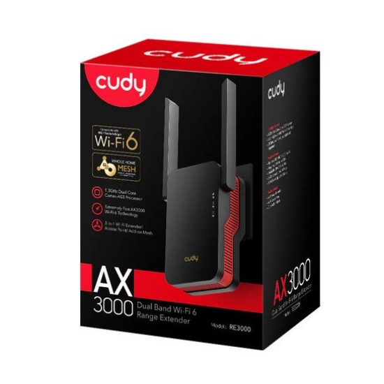 CUDY RE3000 AX3000 DUAL BAND WI-FI 6 MESH REPEATER