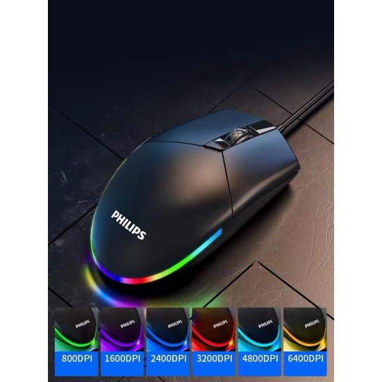 PHILIPS SPK9304 ΕΝΣΥΡΜΑΤΟ ΠΟΝΤΙΚΙ 6400dpi ΜΑΥΡΟ