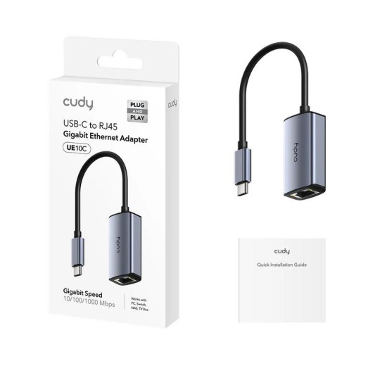 CUDY USB-C TO ETHERNET ADAPTER