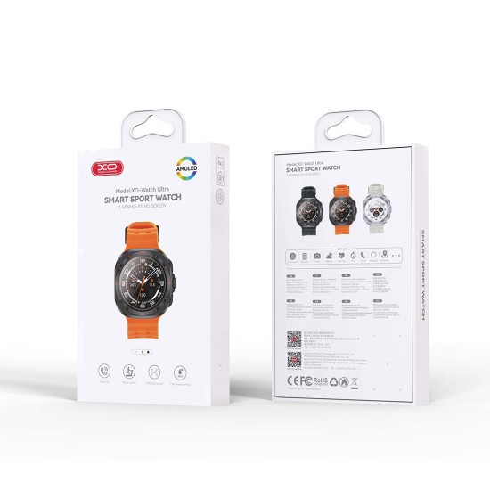 XO WATCH ULTRA SMART WATCH AMOLED ΚΛΗΣΗ ΜΑΥΡΟ